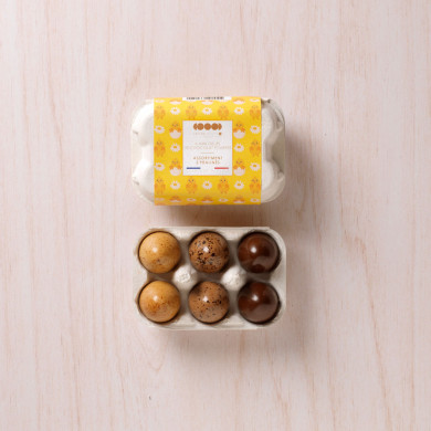 Boite 6 mini oeufs pralinés assortis