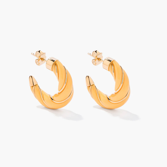Boucles d'oreilles Diana jaune - Aurélie Bidermann