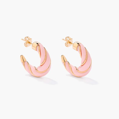 Boucles d'oreilles Diana baby pink - Aurélie Bidermann