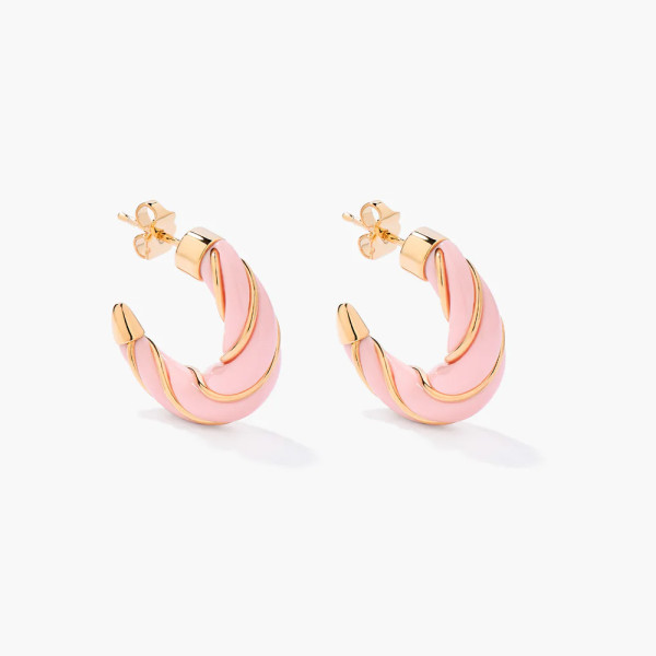 Boucles d'oreilles Diana baby pink - Aurélie Bidermann