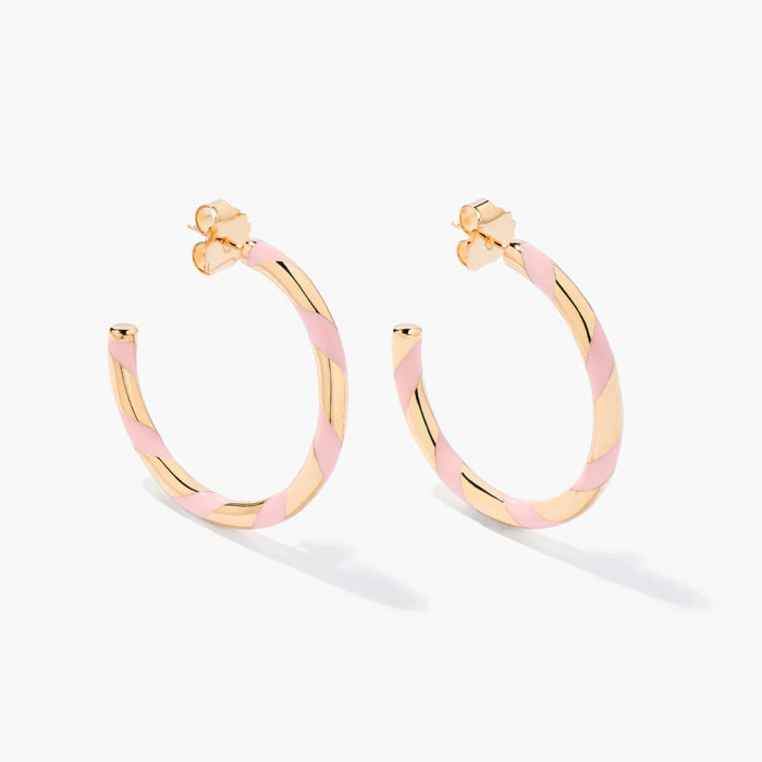 Créoles Positano baby pink - Aurélie Bidermann