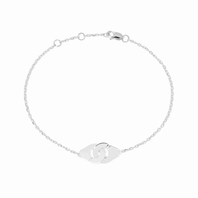 Bracelet sur chaîne Menottes dinh van XS or blanc