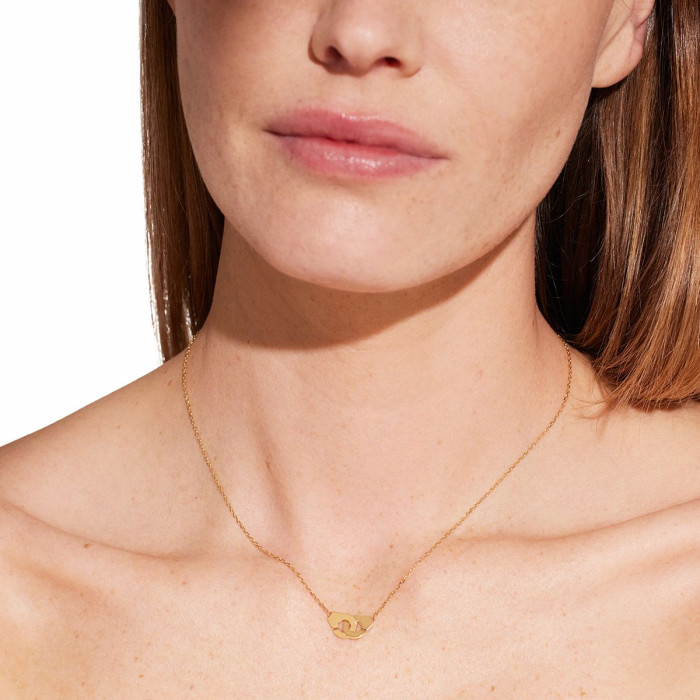 Collier Menottes dinh van XS or jaune