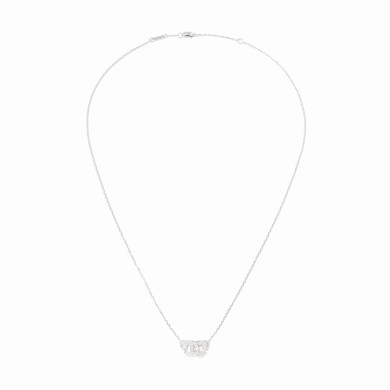 Collier Menottes dinh van XS or blanc et diamants