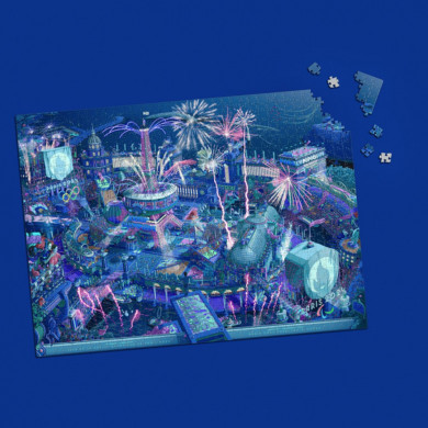 Puzzle Héritage officiel des Jeux Olympiques et Paralympiques de Paris 2024 (49 x 68 cm - 1000 pièces)