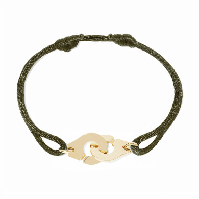 Bracelet sur cordon Menottes dinh van moyen modèle or jaune
