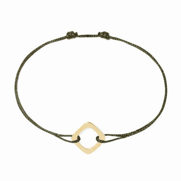 Bracelet sur cordon Impression petit modèle or jaune