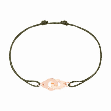 Bracelet sur cordon Menottes dinh van XS or rose