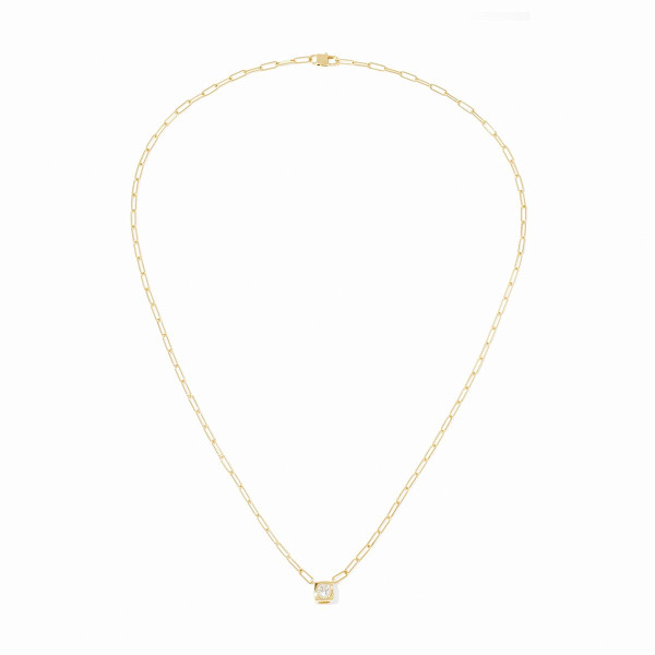 Collier Le Cube Diamant grand modèle or jaune et diamant