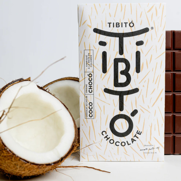 Chocolat lait de coco 80g - Tibitó