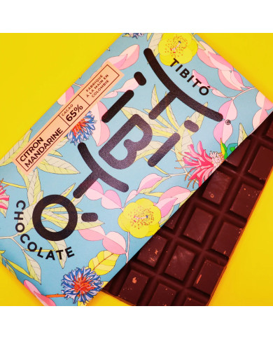 Chocolat noir 65% Citron Mandarine 80g - Tibitó