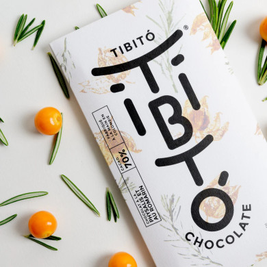 Chocolat noir 70% Physalis Romarin 80g - Tibitó