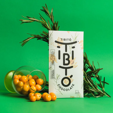 Chocolat noir 70% Physalis Romarin 80g - Tibitó