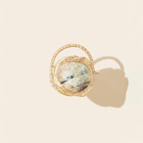 Bague Gaia labradorite - Taille 54 - Pascale Monvoisin