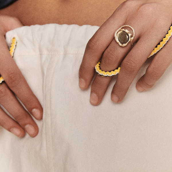 Bague Gaia labradorite - Taille 54 - Pascale Monvoisin