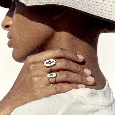 Bague Sunday Blanc - Taille 53 - Pascale Monvoisin