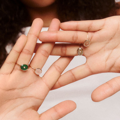 Bague Orso Pierre de lune - Taille 54 - Pascale Monvoisin