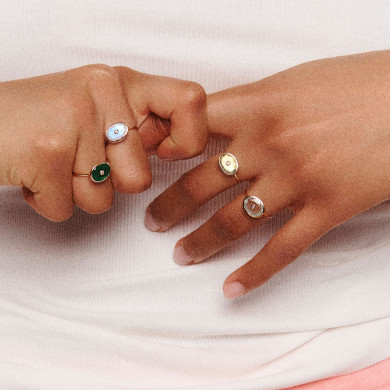 Bague Orso Pierre de lune - Taille 54 - Pascale Monvoisin