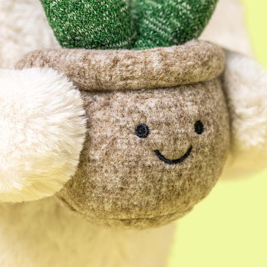 Cream Bunny with Plant - Jellycat