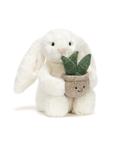 Cream Bunny with Plant - Jellycat