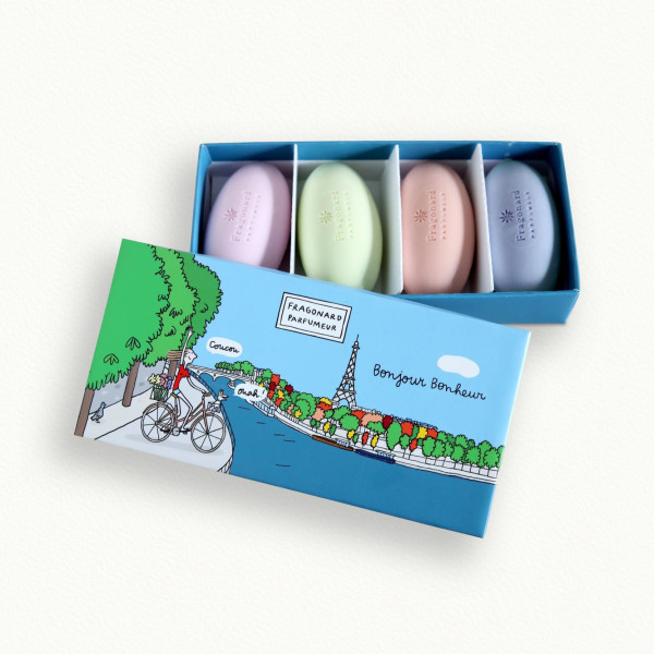 Coffret 4 mini savons bonjour bonheur - Fragonard