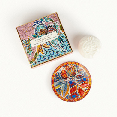 Savon et porte savon Grenade Pivoine 150g - Fragonard