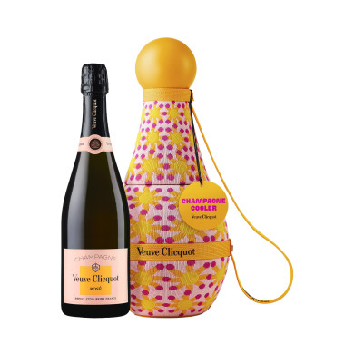 Champagne Veuve Clicquot Rosé brut avec Champagne Cooler* - Édition limitée Yinka Ilori