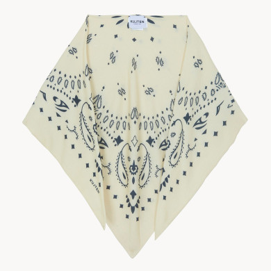 Petit bandana triangle cachemire Tifa Anis - Kujten
