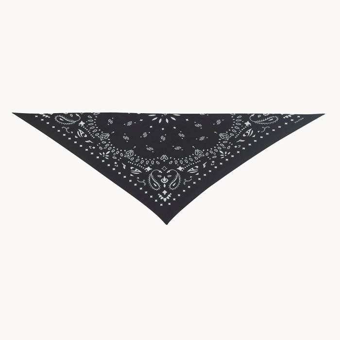 Petit bandana triangle cachemire Tifa noir - Kujten