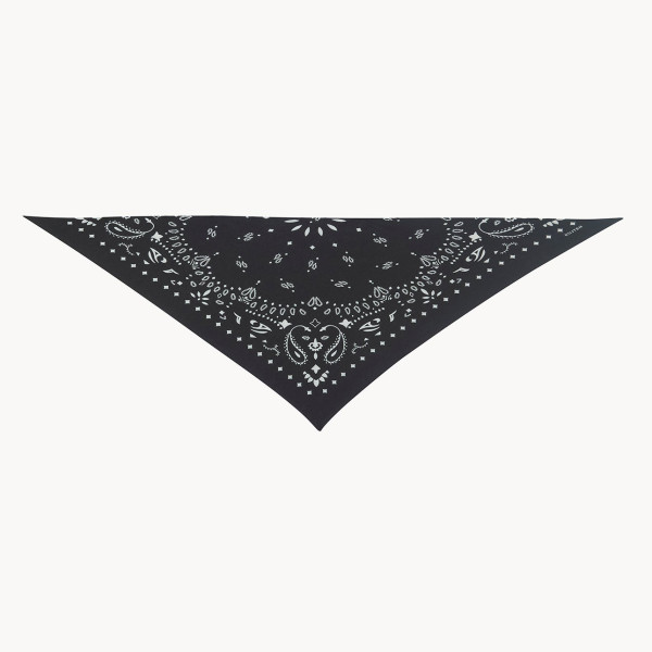 Petit bandana triangle cachemire Tifa noir - Kujten