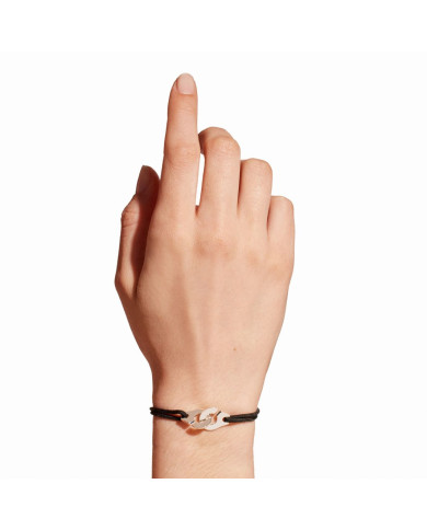 Bracelet sur cordon Menottes dinh van moyen modèle argent