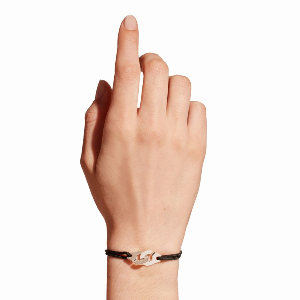 Bracelet sur cordon Menottes dinh van moyen modèle argent