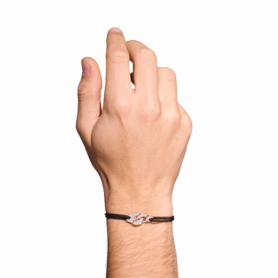 Bracelet sur cordon Menottes dinh van moyen modèle argent