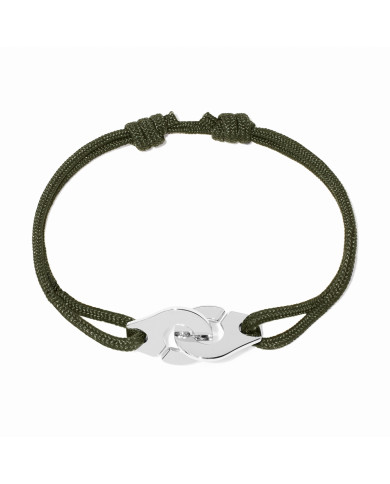 Bracelet sur cordon Menottes dinh van moyen modèle argent