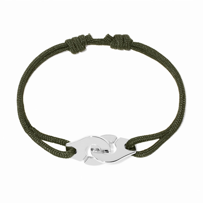 Bracelet sur cordon Menottes dinh van moyen modèle argent