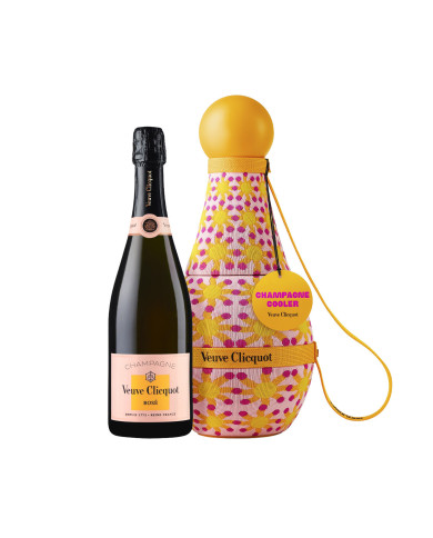 Champagne Veuve Clicquot Rosé brut avec Champagne Cooler* - Édition limitée Yinka Ilori