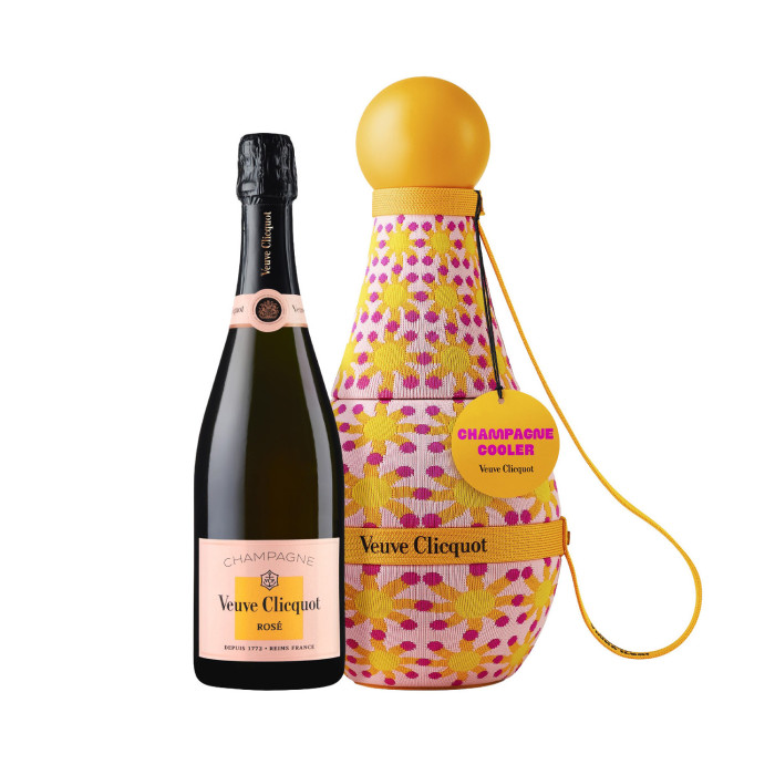 Champagne Veuve Clicquot Rosé brut avec Champagne Cooler* - Édition limitée Yinka Ilori