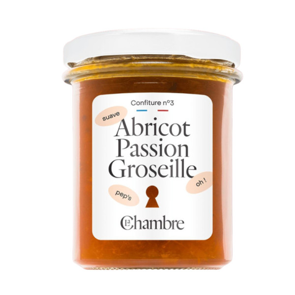 Confiture Abricot Passion Groseille 200g - La Chambre