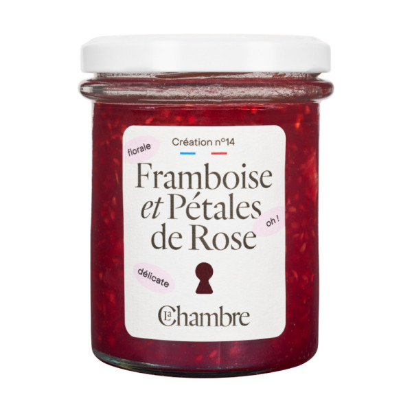 Confiture Framboise Pétales de Rose 200g - La Chambre