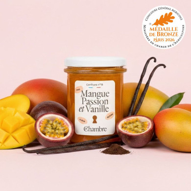 Confiture Mangue Passion Vanille 200g - La Chambre