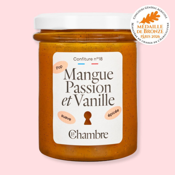Confiture Mangue Passion Vanille 200g - La Chambre
