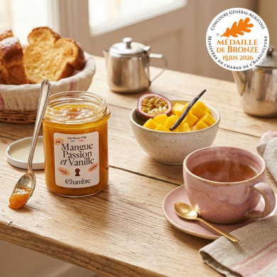 Confiture Mangue Passion Vanille 200g - La Chambre