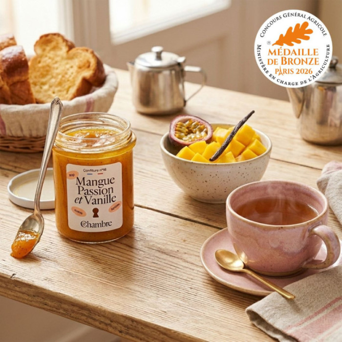 Confiture Mangue Passion Vanille 200g - La Chambre