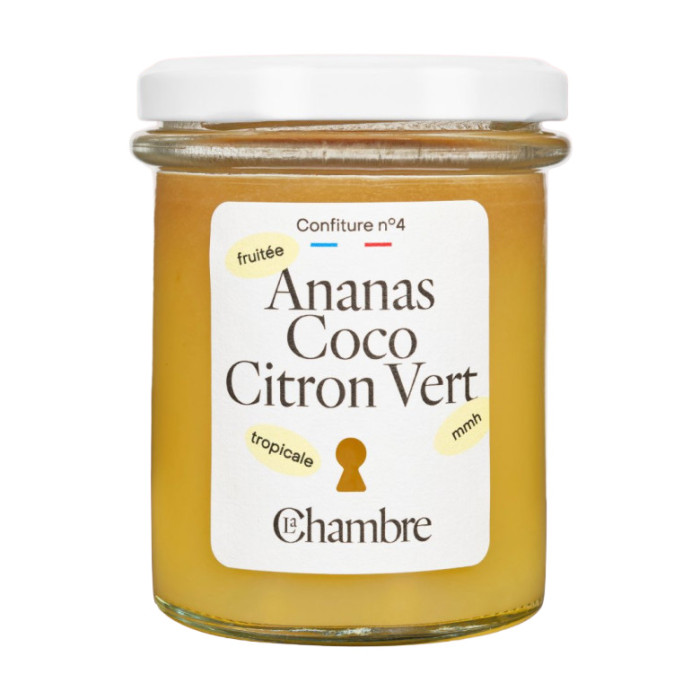 Confiture Ananas Coco Citron vert 200g - La Chambre