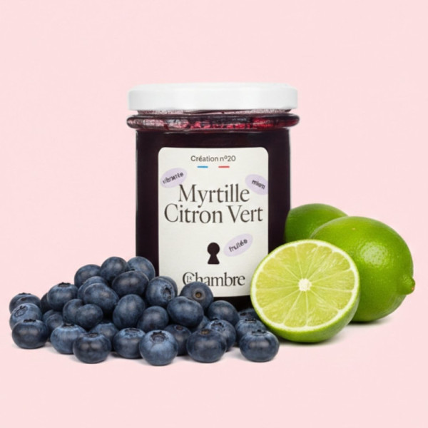 Confiture Myrtille Citron vert 200g - La Chambre