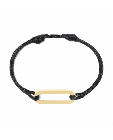 Bracelet sur cordon Maillon L or jaune - dinh van
