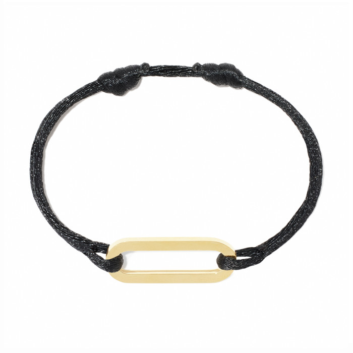 Bracelet sur cordon Maillon L or jaune - dinh van