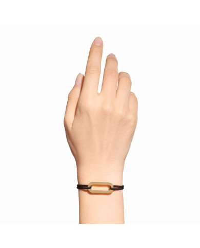Bracelet sur cordon Maillon XL or jaune - dinh van