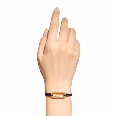 Bracelet sur cordon Maillon XL or jaune - dinh van