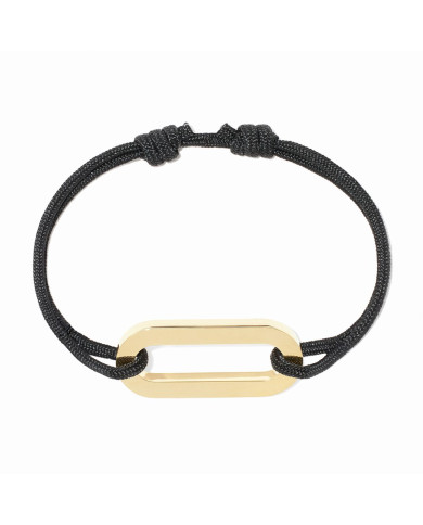 Bracelet sur cordon Maillon XL or jaune - dinh van